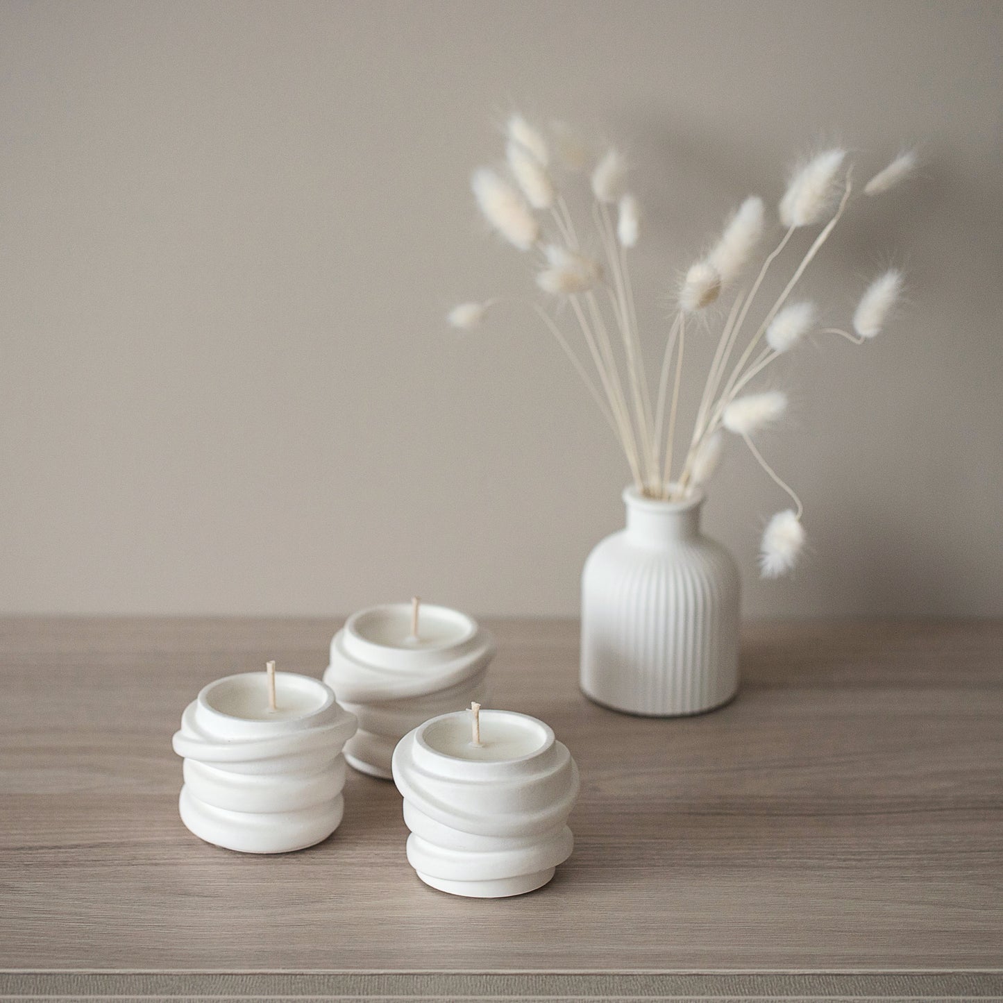 Scented Candles in Curved Jar - Coconut Wax Candles Set of 4