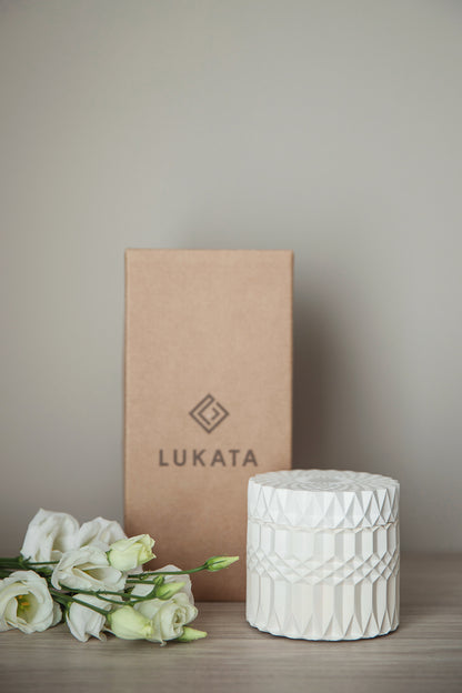Unique Scented Candle Handcrafted with Coconut Wax, Wooden Wick