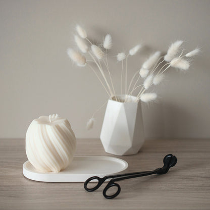 Duftkerze Wirbel - Rapswachs-Säulenkerze, Einweihungsgeschenkidee