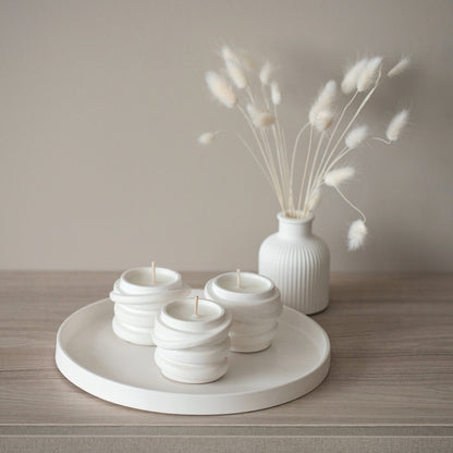 Scented Candles in Curved Jar - Coconut Wax Candles Set of 4