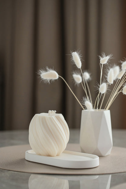 Duftkerze Wirbel - Rapswachs-Säulenkerze, Einweihungsgeschenkidee