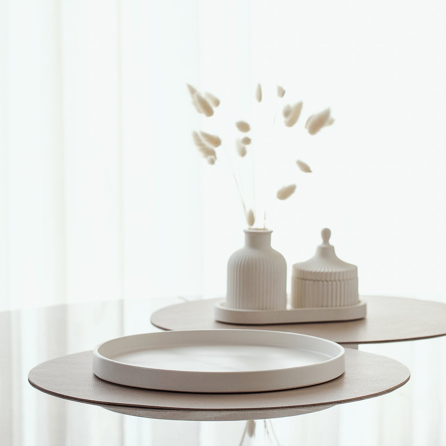 Large Round Gypsum Tray for Perfume Home Fragrances Candles Vase Luxury Home decor Gift for Everyone Home