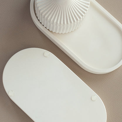 Duftkerzen- und Tablett-Set Handgemacht aus Kokoswachs, Aromaölen & Holzdocht