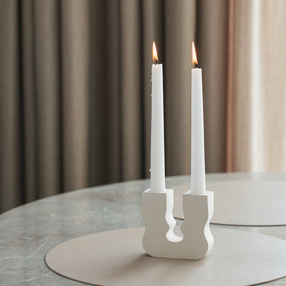 Minimalistischer Kerzenständer – Eleganter Kerzenleuchter & Buchhalter, moderner Tischdekoration-Akzent