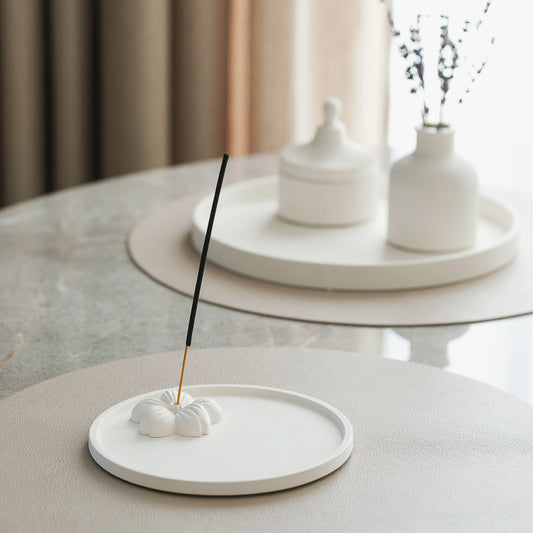 Moderner minimalistischer Räucherstäbchenhalter mit Tablett – Eleganter Räucherstäbchenbrenner & Aschenfänger | Perfektes spirituelles Meditationsgeschenk | Wohnkultur