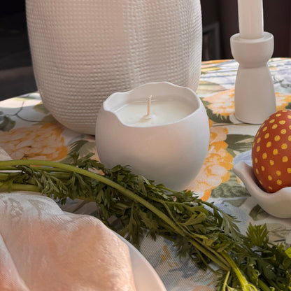 Handgefertigte Kerze im Gipsbehälter – Kokoswachs, Baumwolldocht, 14 Stunden Brenndauer – Minimalistisches Wohnaccessoire Geschenk