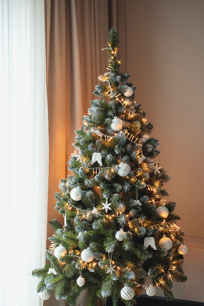 Schneeflockenornament elegante Weihnachtsbaumdekoration & durchdachte Geschenkidee (Set mit 8 Stück)