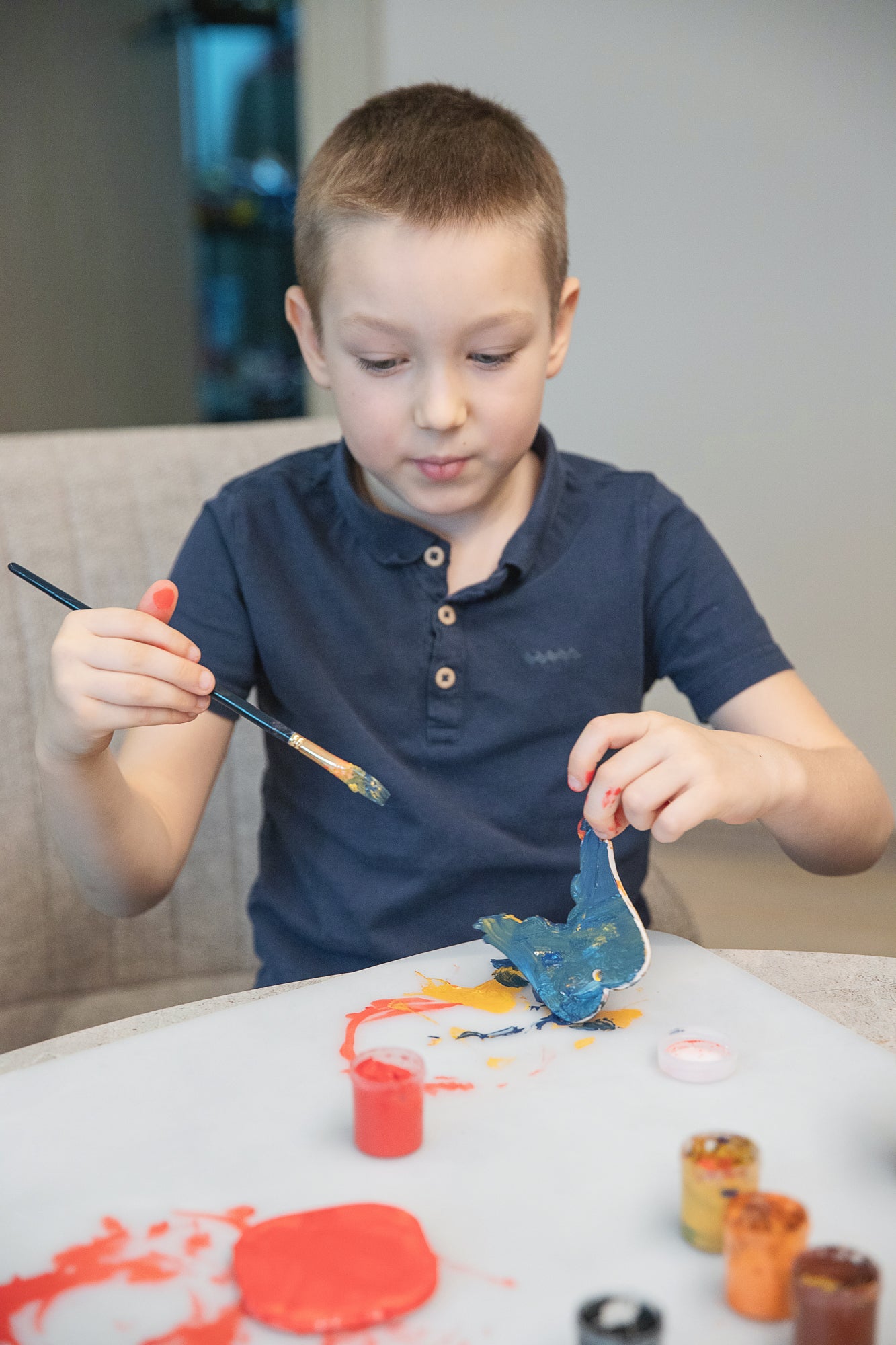 Pferdeornament – Weihnachtsbaumdekoration Dankeschön-Geschenk oder Tauf-Einladung - Gravierbares Gips-Dekorelement - Packung mit 6