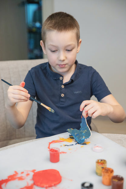 Pferdeornament – Weihnachtsbaumdekoration Dankeschön-Geschenk oder Tauf-Einladung - Gravierbares Gips-Dekorelement - Packung mit 6