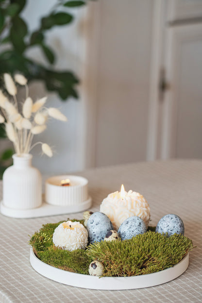 Large Round Gypsum Tray for Perfume Home Fragrances Candles Vase Luxury Home decor Gift for Everyone Home