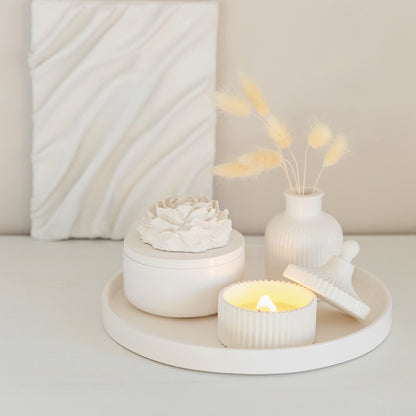 Large Round Gypsum Tray for Perfume Home Fragrances Candles Vase Luxury Home decor Gift for Everyone Home