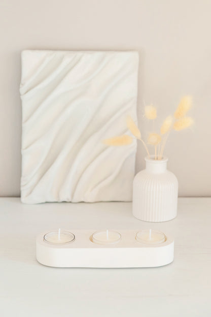 Gips-Teelichthalter für Aroma-Proben und elegante Wohnkultur